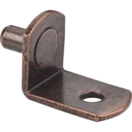 HARDWARE RESOURCES Antique Copper 5 mm Pin Angled Shelf Support with 3/4" Arm and 1/8"Hole 1707AC